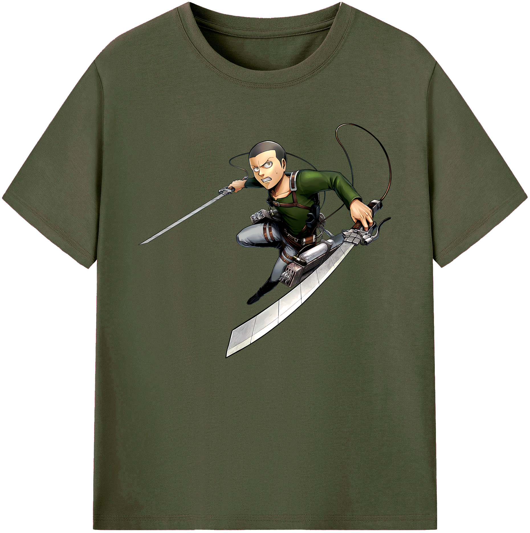 （画像用） 進撃の巨人 コニー·スプリンガー Attack on Titan Connie Springer 綿100％ メンズ半袖Tシャツ｜肌触りやわらか＆通気性